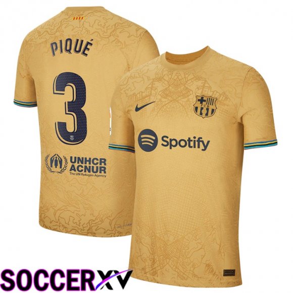 FC Barcelona (Piqué 3) Away Jersey 2022/2023