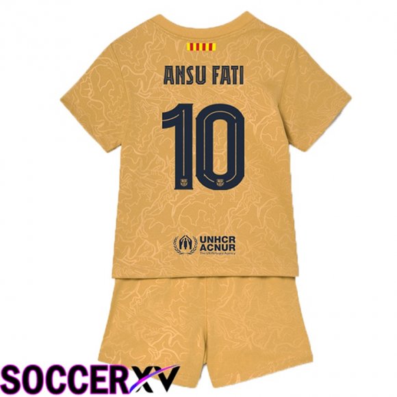 FC Barcelona (Ansu Fat 10) Kids Away Jersey 2022/2023