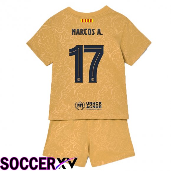 FC Barcelona (Marcos A.17) Kids Away Jersey 2022/2023