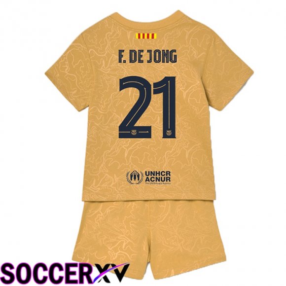 FC Barcelona (F.De Jong 21) Kids Away Jersey 2022/2023