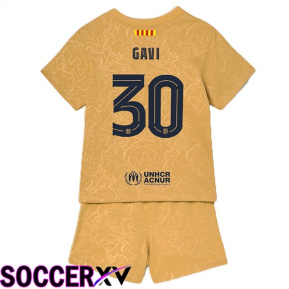 FC Barcelona (Gavi 30) Kids Away Jersey 2022/2023