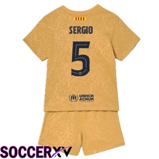 FC Barcelona (Sergio 5) Kids Away Jersey 2022/2023