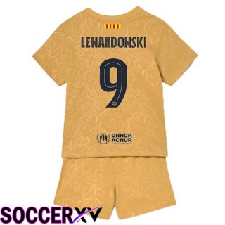 FC Barcelona (Lewandowski 9) Kids Away Jersey 2022/2023