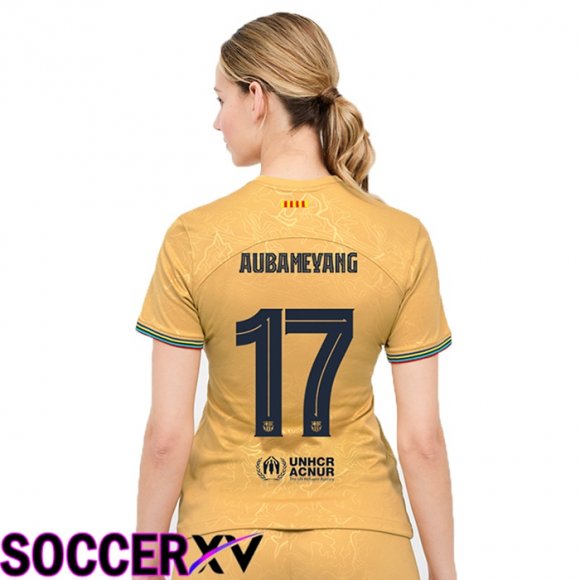 FC Barcelona (Aubameyang 17) Womens Away Jersey 2022/2023