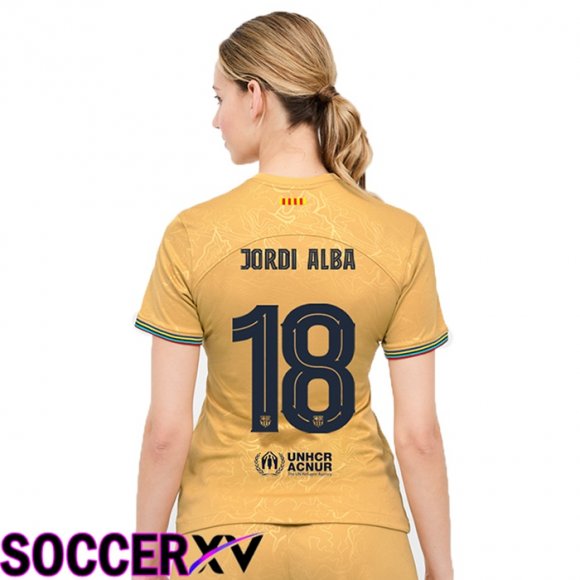 FC Barcelona (Jordi Alba 18) Womens Away Jersey 2022/2023