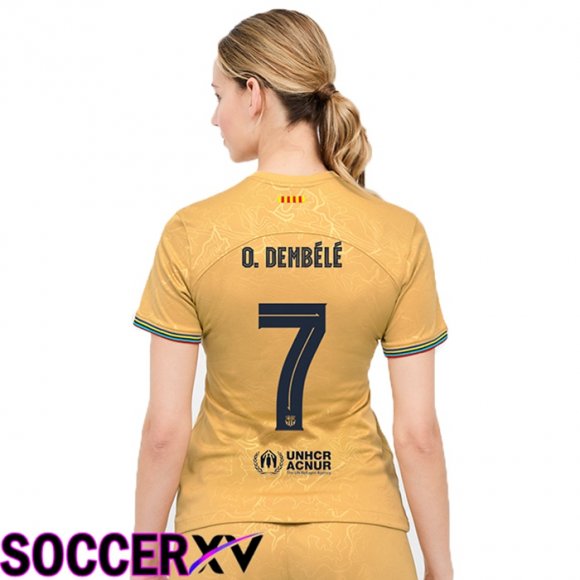 FC Barcelona (O.Dembélé 7) Womens Away Jersey 2022/2023