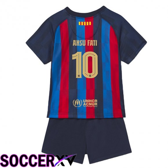 FC Barcelona (Ansu Fati 10) Kids Home Jersey 2022/2023