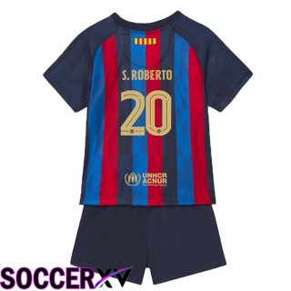 FC Barcelona (S.Roberto 20) Kids Home Jersey 2022/2023