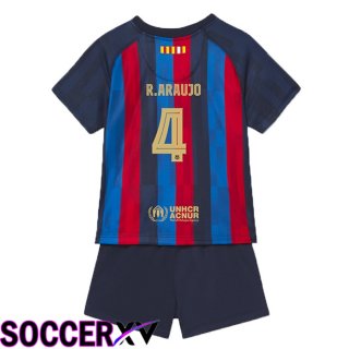 FC Barcelona (R.Araujo 4) Kids Home Jersey 2022/2023