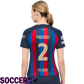 FC Barcelona (Paredes 2) Womens Home Jersey 2022/2023