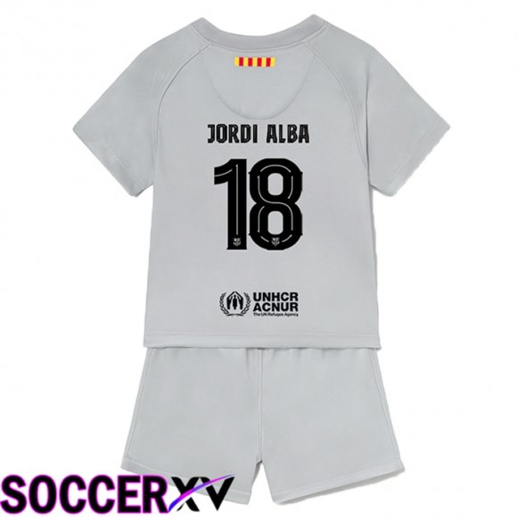 FC Barcelona (Jordi Alba 18) Kids Third Jersey 2022/2023