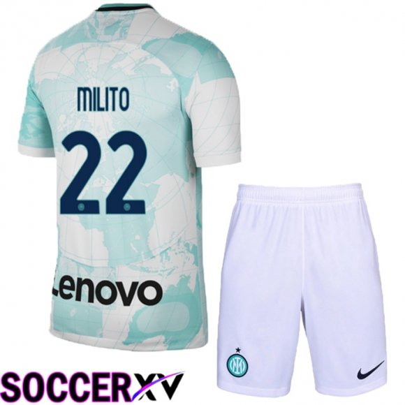 Inter Milan (Milito 22) Kids Away Jersey 2022/2023