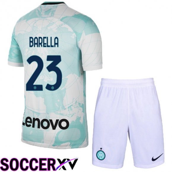 Inter Milan (Barella 23) Kids Away Jersey 2022/2023