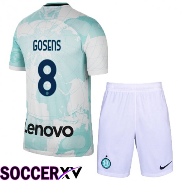 Inter Milan (Gosens 8) Kids Away Jersey 2022/2023