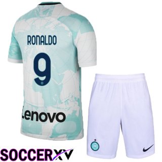 Inter Milan (Ronaldo 9) Kids Away Jersey 2022/2023