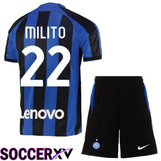 Inter Milan (Milito 22) Kids Home Jersey 2022/2023