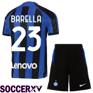 Inter Milan (Barella 23) Kids Home Jersey 2022/2023