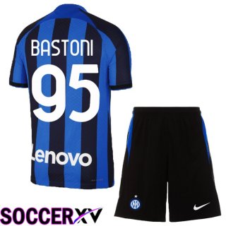 Inter Milan (Bastoni 95) Kids Home Jersey 2022/2023