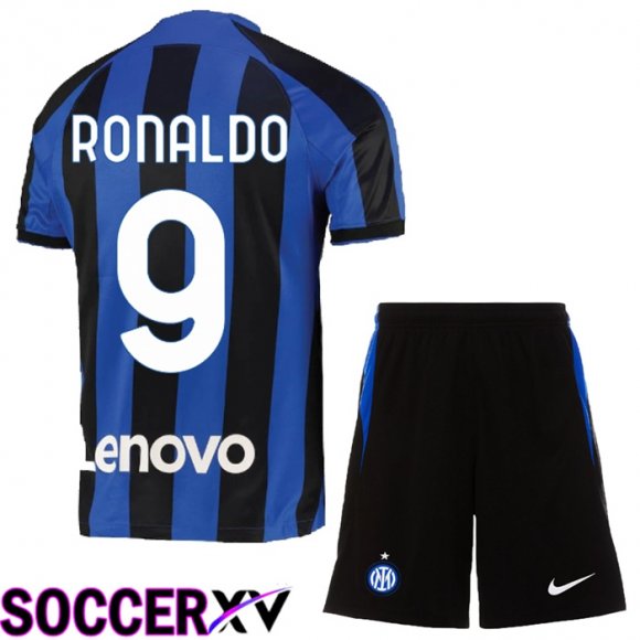 Inter Milan (Ronaldo 9) Kids Home Jersey 2022/2023