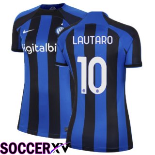 Inter Milan (Lautaro 10) Womens Home Jersey 2022/2023