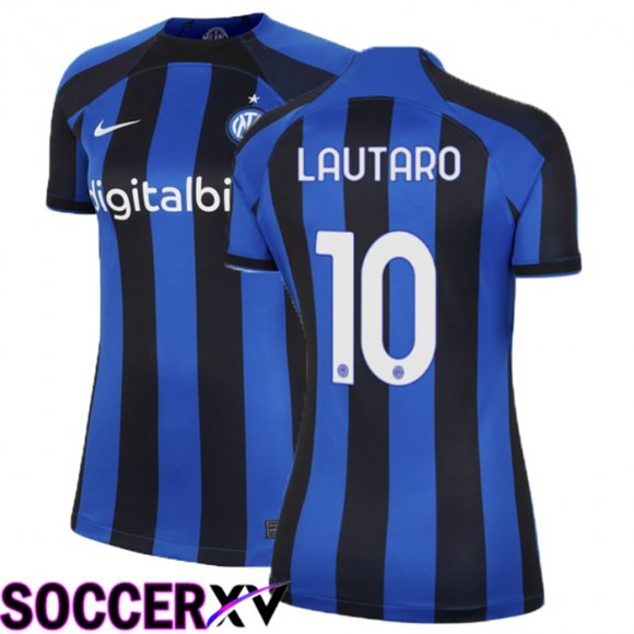 Inter Milan (Lautaro 10) Womens Home Jersey 2022/2023