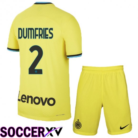 Inter Milan (Dumfries 2) Kids Third Jersey 2022/2023