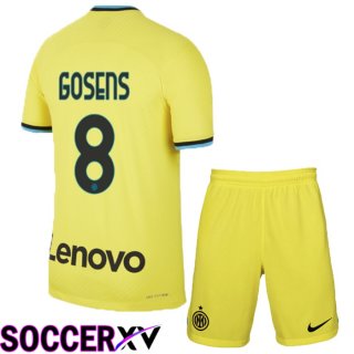 Inter Milan (Gosens 8) Kids Third Jersey 2022/2023