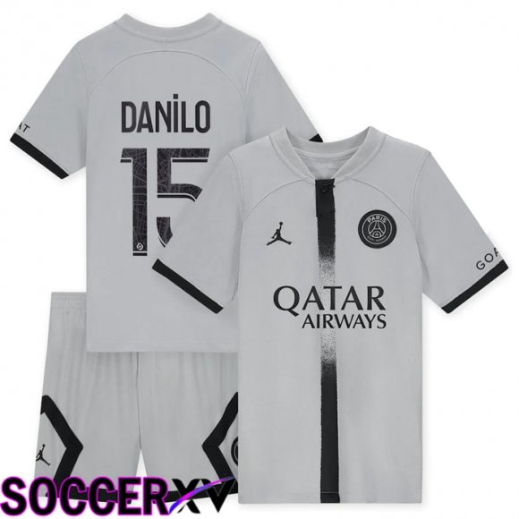 Paris Saint Germain (Danilo 15) Kids Away Jersey 2022/2023