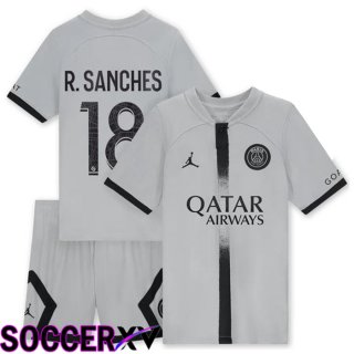 Paris Saint Germain (R.Sanches 18) Kids Away Jersey 2022/2023