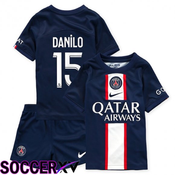 Paris Saint Germain (Danilo 15) Kids Home Jersey 2022/2023