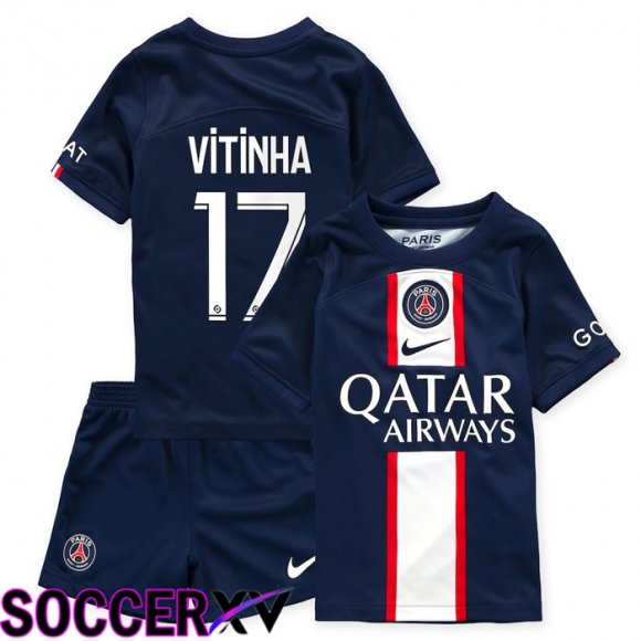 Paris Saint Germain (Vitinha 17) Kids Home Jersey 2022/2023