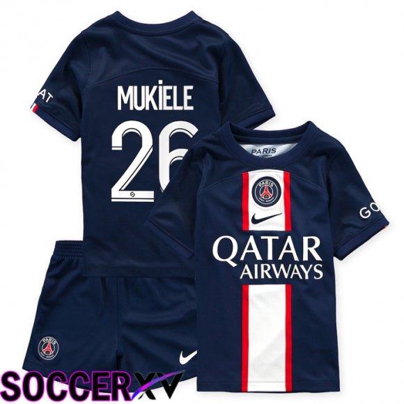 Paris Saint Germain (Mukiele 26) Kids Home Jersey 2022/2023