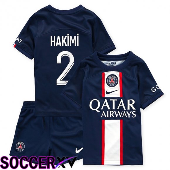 Paris Saint Germain (Hakimi 2) Kids Home Jersey 2022/2023