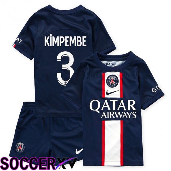 Paris Saint Germain (Kimpembe 3) Kids Home Jersey 2022/2023