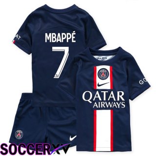 Paris Saint Germain (Mbappé 7) Kids Home Jersey 2022/2023