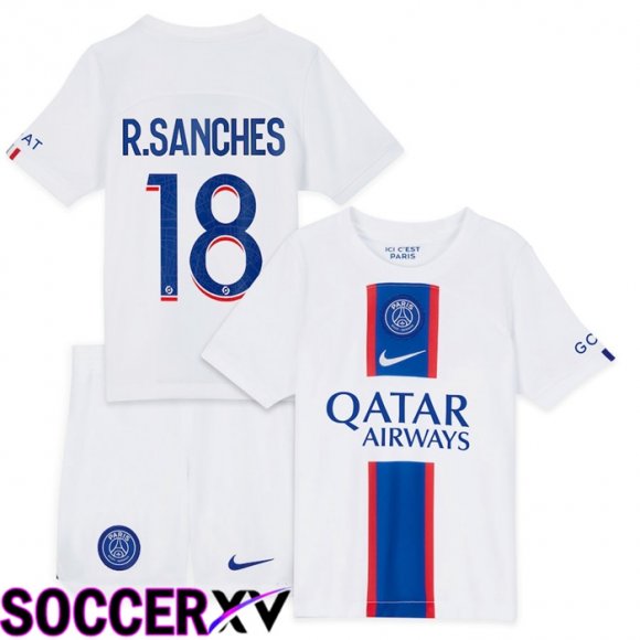 Paris Saint Germain (R.Sanches 18) Kids Third Jersey 2022/2023