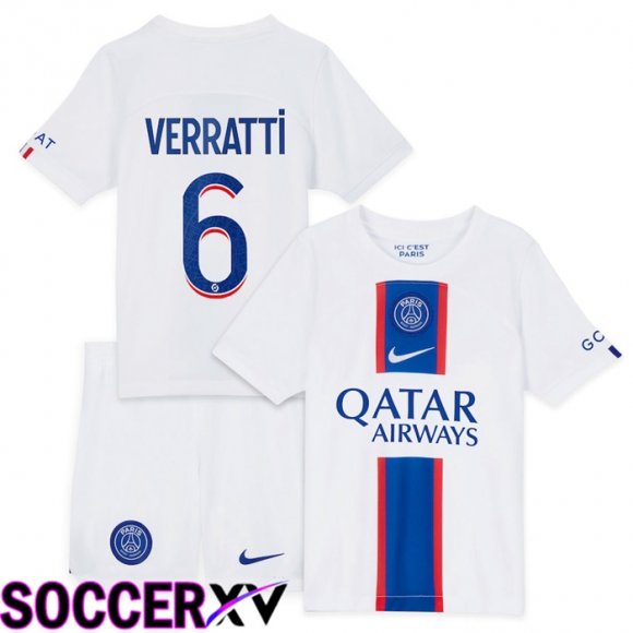 Paris Saint Germain (Verratti 6) Kids Third Jersey 2022/2023