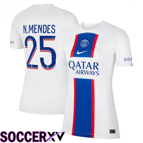 Paris Saint Germain (N.Mendes 25) Womens Third Jersey 2022/2023