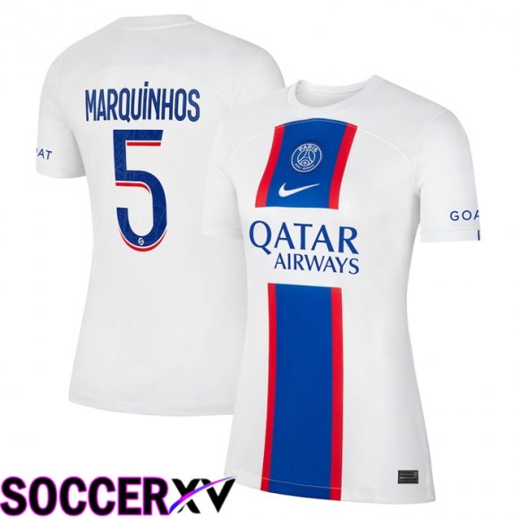 Paris Saint Germain (Marquinhos 5) Womens Third Jersey 2022/2023