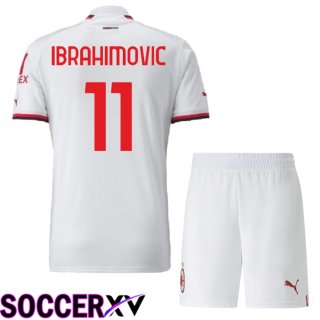 AC Milan (Ibrahimovic 11) Kids Away Jersey 2022/2023