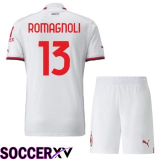 AC Milan (Romagnoli 13) Kids Away Jersey 2022/2023