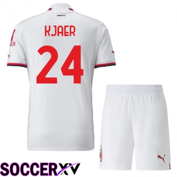 AC Milan (Kjaer 24) Kids Away Jersey 2022/2023