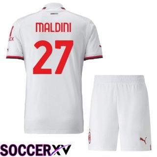 AC Milan (Maldini 27) Kids Away Jersey 2022/2023