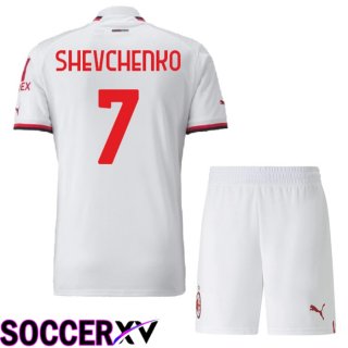 AC Milan (Shevchenko 7) Kids Away Jersey 2022/2023