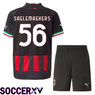 AC Milan (Saelemaekers 56) Kids Home Jersey 2022/2023