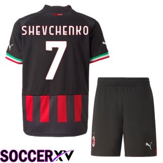 AC Milan (Shevchenko 7) Kids Home Jersey 2022/2023