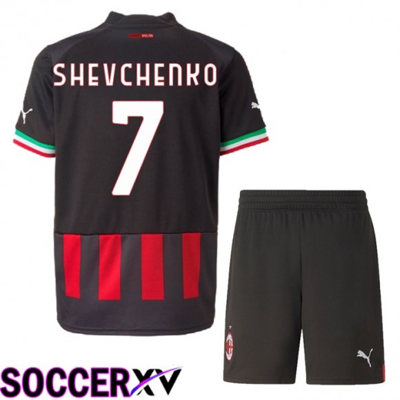 AC Milan (Shevchenko 7) Kids Home Jersey 2022/2023