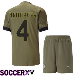 AC Milan (Bennacer 4) Kids Third Jersey 2022/2023