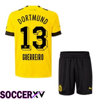 Borussia Dortmund (GUERREIRO 13) Kids Home Jersey 2022/2023