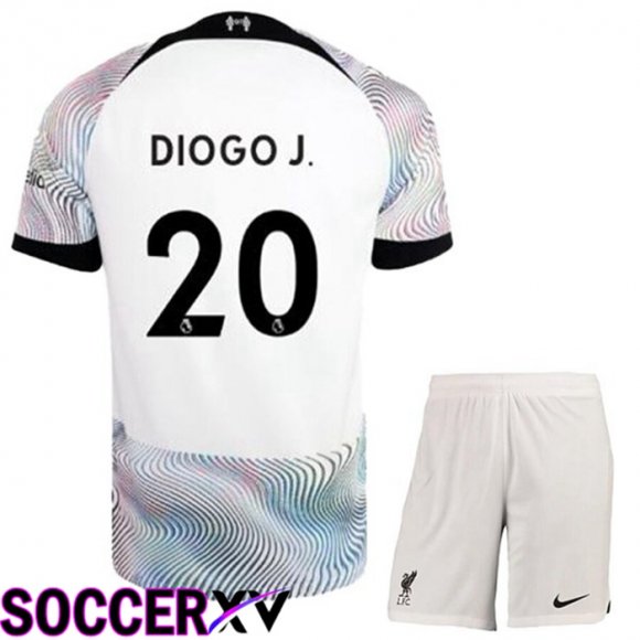 FC Liverpool（DIOGOJ 20）Kids Away Jersey 2022/2023